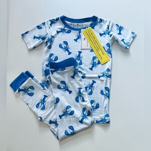 Cousins Bamboo Blue Lobster Print Set